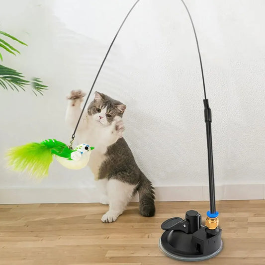 Cat Toy Wand With Bird Simulator