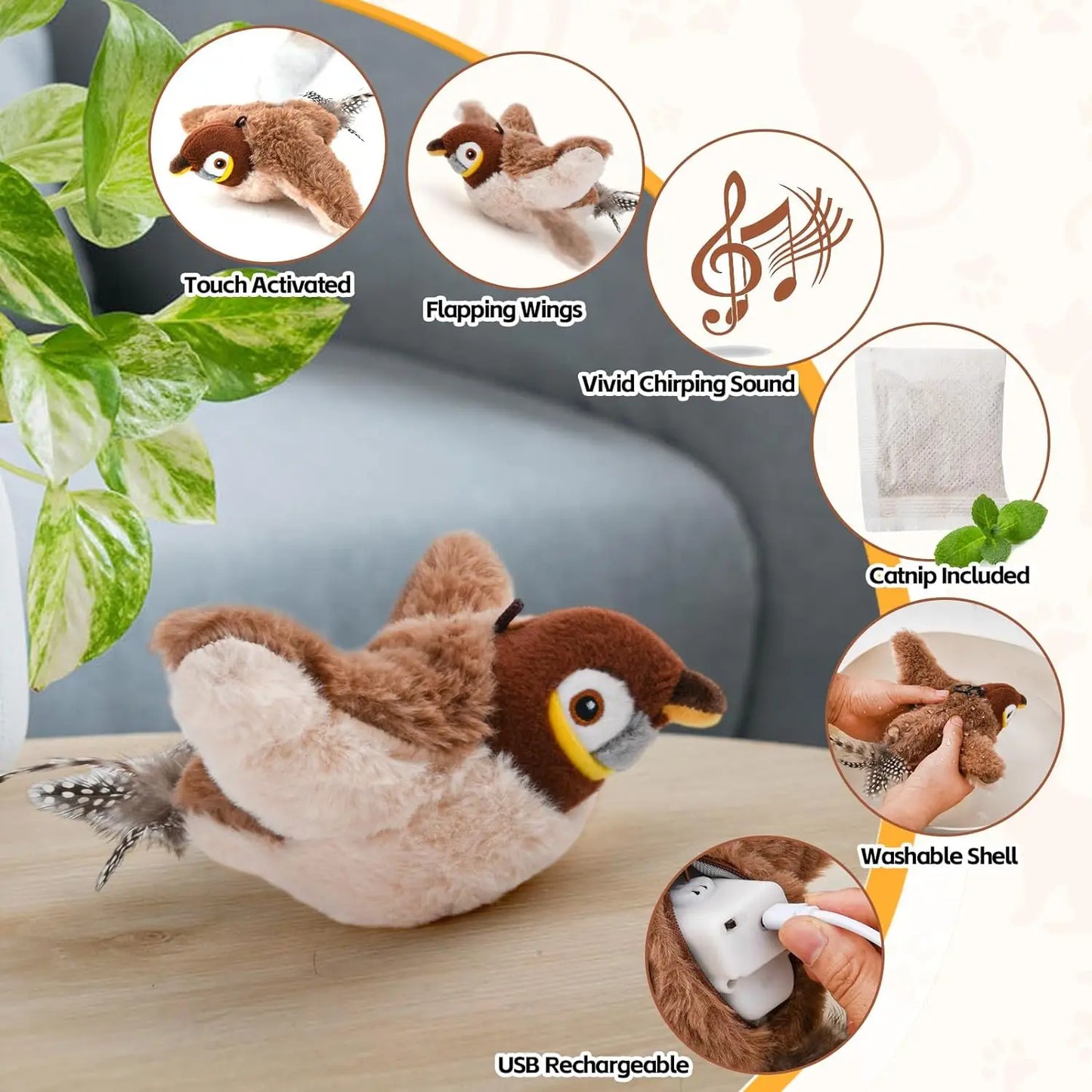 Cat Bird Toy