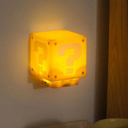 Question Mark brick Night Light kids Mario