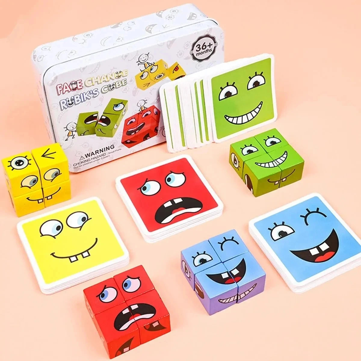 Emotion Expression Puzzle Toy Blocks