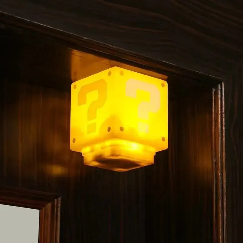 Question Mark brick Night Light kids Mario