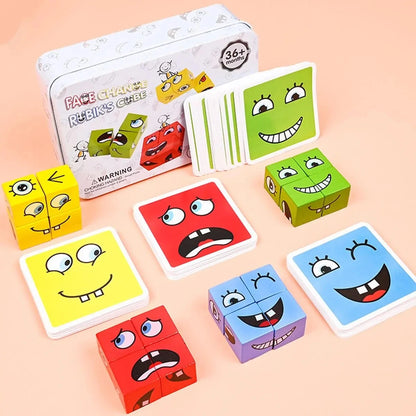 Emotion Expression Puzzle Toy Blocks